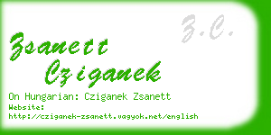 zsanett cziganek business card